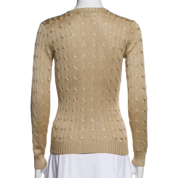 RALPH LAUREN BLACK LABEL Silk V-Neck Sweater - Picture 2 of 2